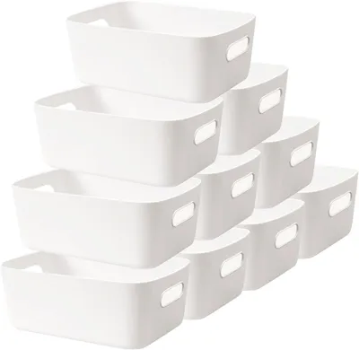 Obrázok produktu pre LYLIDIA úložný box plastový 30 cm biely sada 10 ks