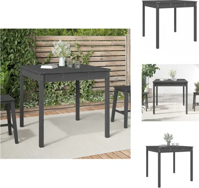 Produktbild von vidaXL Gartentisch Grau 82,5x82,5x76 cm Massivholz Kiefer -  Gartentische