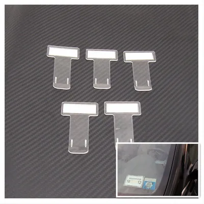 Produktbild von Transparenter Auto-Parkschein-Halter, Clip-Geldschein mit Klebeband für die Windschutzscheibe