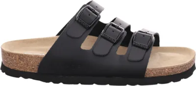 Produktbild von Rohde Damen Pantolette aus Leder drei Riemen mit Schnallen Alba 5615, Größe:39 EU, Farbe:Schwarz