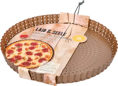 Produktbild von Birkmann Laib & Seele Quiche- & Tarteform, Quicheform, Backform, Kuchenbackform, Kohlenstoffstahl, Ø 30 cm, 210561