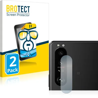 A product packaging for a screen protector and a smartphone camera lens protector.
