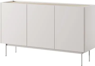 Produktbild von Kommode COLOR 144 cm mit 3 Türen Sideboard Metallbeine Kaschmir