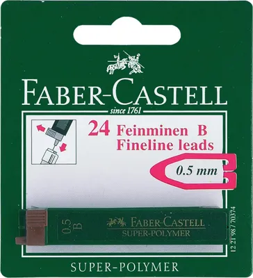 Produktbild von Faber-Castell 122198, B, Schwarz, 0,5 mm, 12 Stück(e)