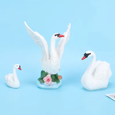 Obrázok produktu pre Záhradné dekorácie, živica Swan Decor, figúrka Decor, Swan Figúrka Decor, Swan Garden Decor