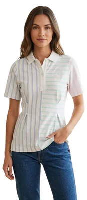 Produktbild von Gestreiftes Baumwoll-Polo-Tunika-Shirt für Damen von Tommy Icons XS