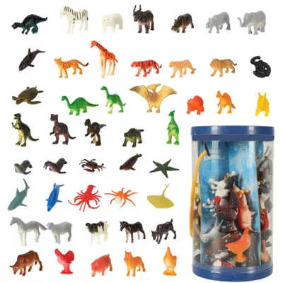 Produktbild von Figuren Meerestiere wilde Dinosaurier Set Mix 48tlg
