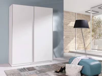 Obrázek produktu pro Šatní skříň 150 cm s posuvnými dveřmi WADENA 1 - bílá