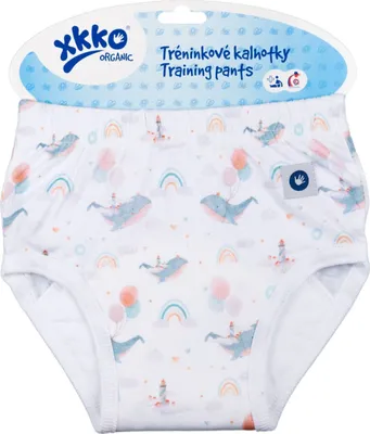 Zdjęcie produktu dla Organiczne majtki treningowe XKKO - wieloryb Sky, rozmiar M