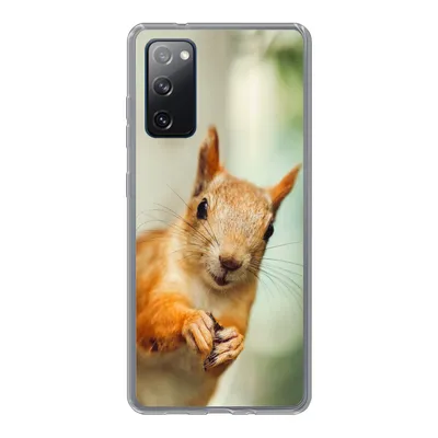 Produktbild von MuchoWow® Handyhülle Schutzhülle Hülle für Samsung Galaxy S20 FE Eichhörnchen - Lustig - Nuss - Kinder - Jungen - Mädchen - Kind Silikon Softcase Handy Hülle - Abdeckung