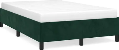 Produktbild von vidaXL Bettgestell ohne Matratze Dunkelgrün 120x200 cm Samt