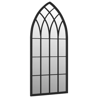 Obrázok produktu pre vidaXL Záhradné zrkadlo čierne 100x45 cm Železo