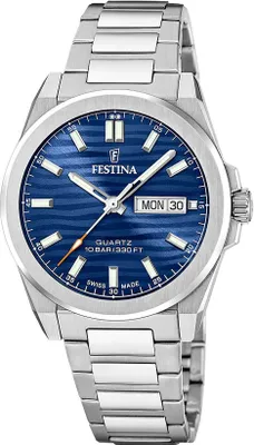 Produktbild von Festina Herrenuhr Swiss Made Armbanduhr Edelstahl silber UF20073/3