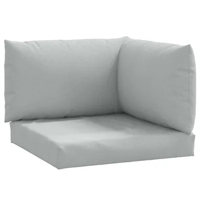 Image de Coussins de palette lot de 3 gris clair mélangé tissu