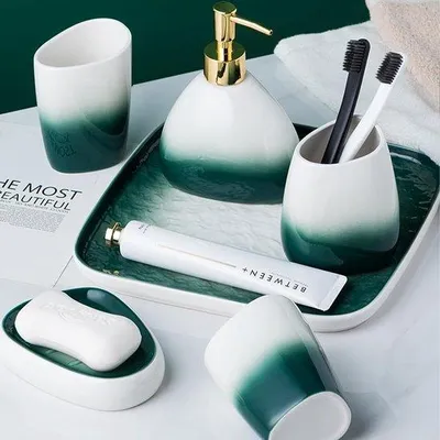 Produktbild von Famanu Badezimmeraccessoire Set 6-teilig - Keramik