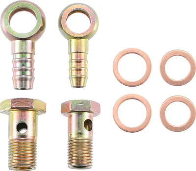 Image de 2 Ensemble 14mm 16mm Banjo Tube Barbillon Boulon Raccords avec Entretoises pour Voiture