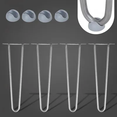 Produktbild von Melko Hairpin Legs 4er Set Haarnadelbeine Stahl Tischbeine - 2 Streben 25CM