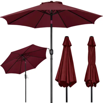 Produktbild von Yaheetech Sonnenschirm ø 270 cm Gartenschirm Knickbarer Marktschirm Kurbelschirm mit Kurbelvorrichtung