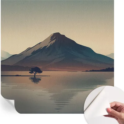 Produktbild von Selbstklebende Wandtapete - Dekorative Tapete für Wohnzimmer - Klebefolie für Wandbilder - Tapetenfolie für Wanddekoration - 250x250 cm - Berglandschaft