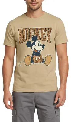 Produktbild von Mickey & Minnie Mickey Mouse Leo Look Männer T-Shirt, S, Sandbeige