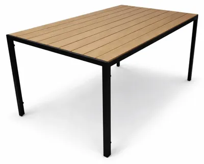 Zdjęcie produktu dla Stół ogrodowy na taras z blatem polywood Allen-ST 190x90 naturalny