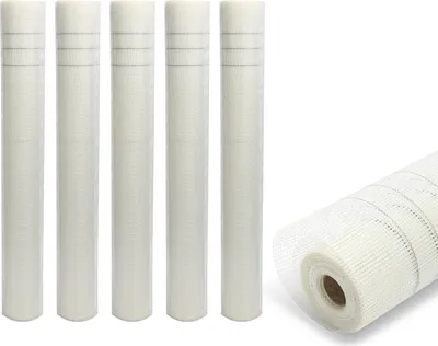 Produktbild von Aopunly 5 Rolle Armierungsgewebe 160g/m² 4x4mm Putzgewebe Glasfasergewebe Gewebe Weiß 250m²