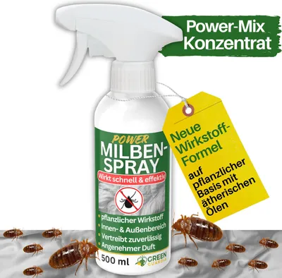 Produktbild von Milben Abwehrspray Power-Konzentrat 500 ml – Milben Spray für Matratzen und Polster – Matratzen Milbenspray gegen Hausstaubmilben, Anti Milben Spray