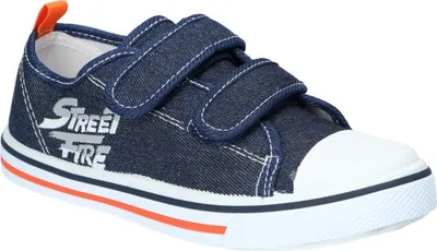 Produktbild von AMERICAN CLUB TEN155 Kinder-Sneaker mit Klettverschluss, Kinderschuhe, Ledereinsatz Marineblau 34