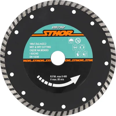 Obrázek produktu pro Diamantový řezací kotouč Turbo 180 mm na beton a kámen