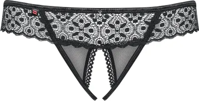 Productafbeelding van Obsessive - Stringbroek met open voorkant, Shibu - zwart