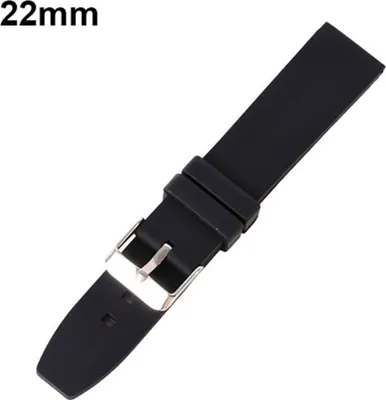 Produktbild von 16 mm – 28 mm wasserdichter, solider, weicher Silikon-Schnallen-Uhrenarmband-Ersatz-22mm