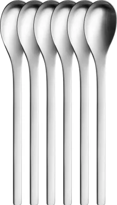 Yogurtlöffel-Set 6-teilig, Edelstahl 18/10, spülmaschinengeeignet, silber
