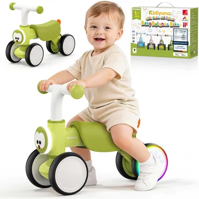 Productafbeelding van Kidiyana loopfiets voor baby's vanaf 1 jaar, met muziek en licht, geschikt tot 25 kg