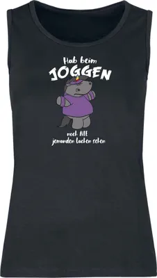 Produktbild von Pummeleinhorn Tank-Top Damen Grummeleinhorn - Joggen schwarz XL