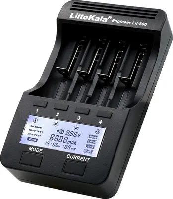 Produktbild von LiitoKala Lii-500 intelligentes Batterieladegerät mit Display 4 Steckplätze