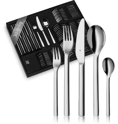 Immagine prodotto di Set di posate in acciaio inossidabile WMF Habitum per 6 persone, set di posate da tavola da 30 pezzi, design monoblocco