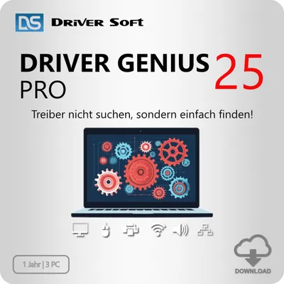 Produktbild von Driver Genius 25 PRO / 3-Geräte / 1-Jahr / Lizenz per E-Mail