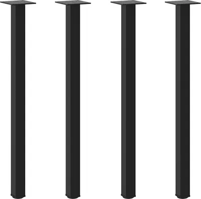 Immagine prodotto di Gambe per tavolo consolle 4 pz nere 72-74 cm in acciaio