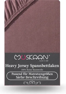 Produktbild von Heavy Jersey Spannbettlaken 140x200 cm - 160x200 cm 100% Baumwolle 160 g/m² braun