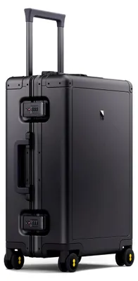 Produktbild von Koffer Aluminium Handgepäck Koffer Trolley mit Doppelte TSA, Alu Reisekoffer Business Cabin Trolley Hartschalenkoffer Reißverschlussloses Gepäck (55cm,35L,Grau)