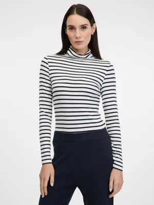 Produktbild von Orsay Dunkelblaues, gestreiftes Langarmshirt für Damen XS