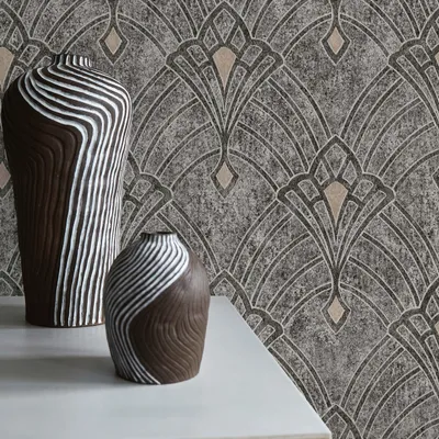 Produktbild von TADESSI Tapete Barock Gioele M1-No.704 Vliestapete Schwarz Grau Orientalische Tapete Wohnzimmer Schlafzimmer Küche