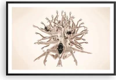 Produktbild von Gerahmtes Poster - Schwarzer Rahmen - Modern Stück Ballett - 91,5x61 cm - Wand Bild - Wanddeko - Wandbilder - Kunstposter - Wandposter - Bilderrahmen - Bilder - Kunstdruck - P2BAA91x61-4636