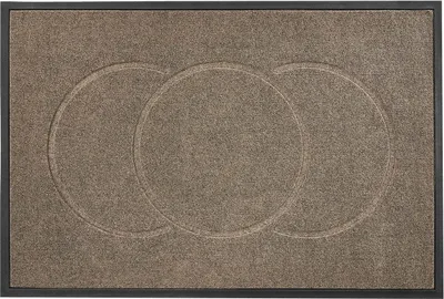 Zdjęcie produktu dla Wycieraczka przed drzwi wejściowe, 1194 x 813 mm Komercyjna mata podłogowa do użytku wewnątrz i na zewnątrz, nowoczesna stylowa wykładzina z podłożem z TPE, wytrzymała, zmywalna mata przemysłowa do przedpokoju, balkonu, garażu, brązowa