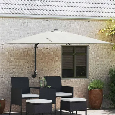 Obrázek produktu pro Maison Exclusive – Slunečník do zahrady, barva: béžová, rozměry: 248,5 x 247,5 x 160 cm