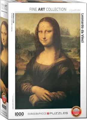 Immagine prodotto di puzzle da 1000 pezzi - Puzzle - Leonardo da Vinci - Monna Lisa + cornice in alluminio per puzzle da 1000 pezzi