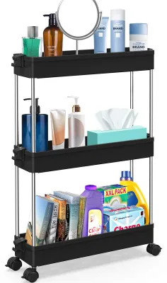Immagine prodotto di Carrello da cucina - 3 ripiani - Nero