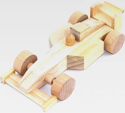 Produktbild von Rennauto Set aus Holz zum Basteln