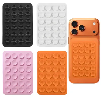 Produktbild von Saugnapfhalterung Handyhalterung Smartphonehalter - Silikon - Rutschfest - 4 Stück - Mit Haken