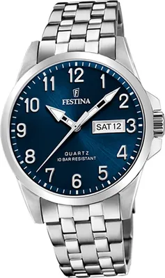 Produktbild von Festina Edelstahl Herren Uhr F20357/C Armband-Uhr silber Klassik D2UF20357/C
